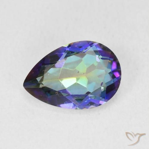 1.66ct Naturel Multicolore Quartz mystique, En forme de poire, VS