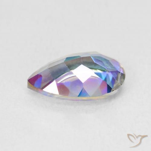 Quartz mystique Multicolore naturelle En forme de poire, 1.66 ct, VS