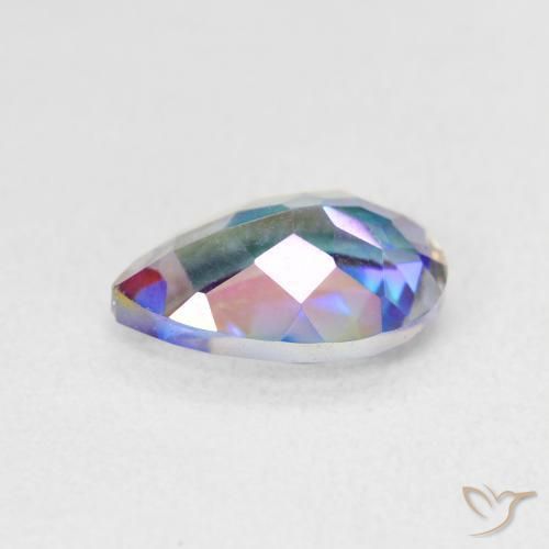 Quartz mystique Multicolore naturelle En forme de poire, 1.82 ct, VS
