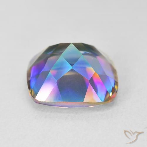 Quartz mystique Multicolore naturelle Coussin, 6.64 ct, VVS
