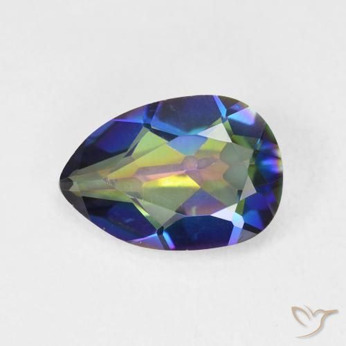 Quartz mystique Multicolore naturelle En forme de poire, 2.33 ct, VVS