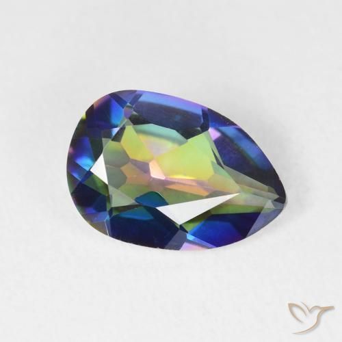 Quartz mystique Multicolore naturelle En forme de poire, 2.33 ct, VVS