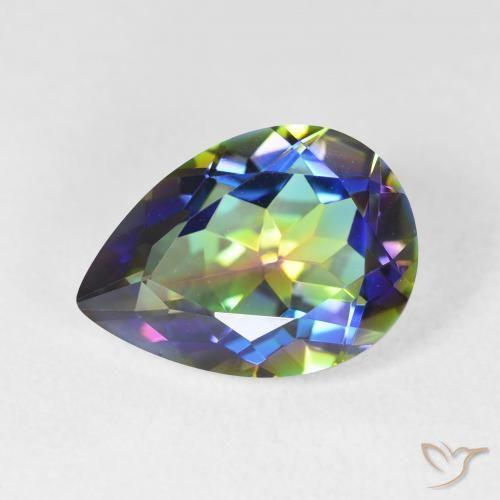 4.99ct Naturel Multicolore Quartz mystique, En forme de poire, VVS