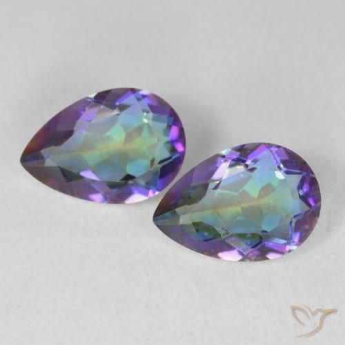 3.44ctw Naturel Multicolore Quartz mystique, En forme de poire, VVS-VS