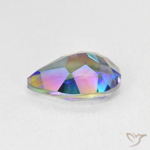 Quartz mystique Multicolore naturelle En forme de poire, 1.82 ct, VVS
