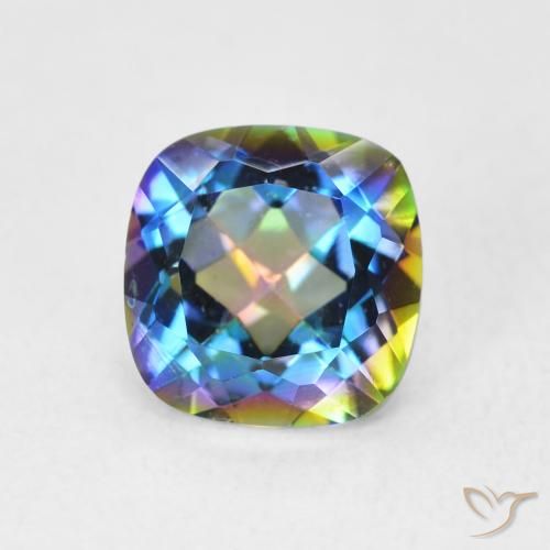 2.08ct Naturel Multicolore Quartz mystique, Coussin, VVS-VS