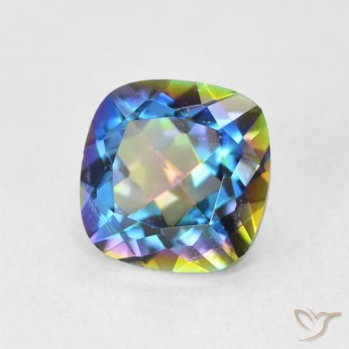 Quartz mystique Multicolore naturelle Coussin, 2.08 ct, VVS-VS