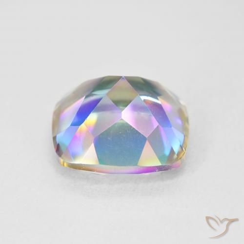 Quartz mystique Multicolore naturelle Coussin, 6.65 ct, VVS-VS