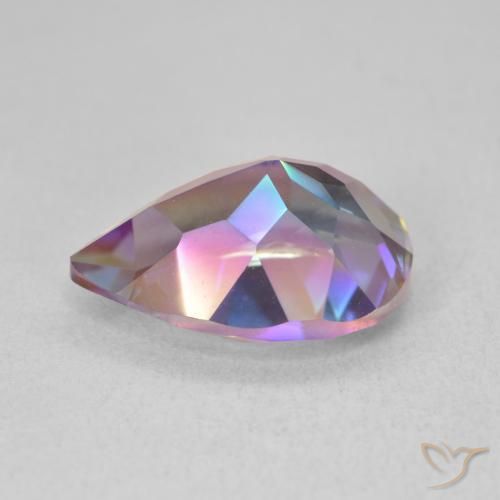Quartz mystique Multicolore naturelle En forme de poire, 5.02 ct, VVS