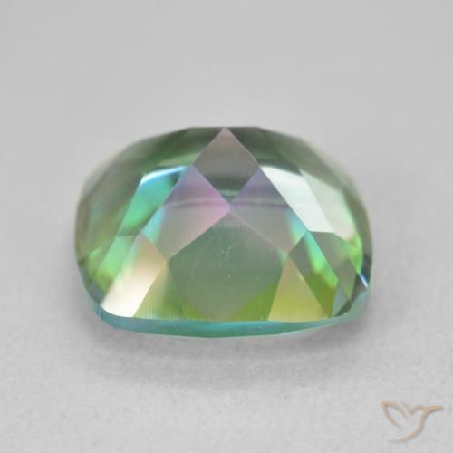 Quartz mystique Multicolore naturelle Coussin, 6.70 ct, VVS
