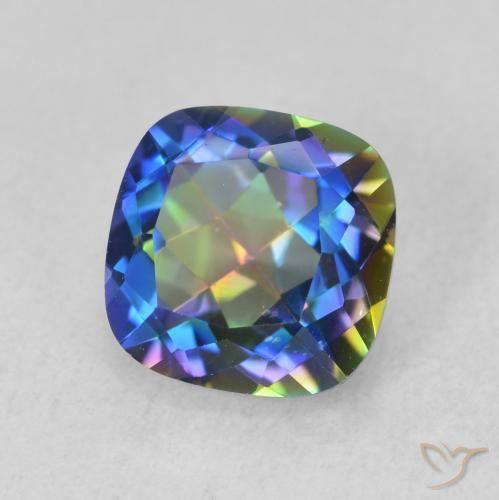 Quartz mystique Multicolore naturelle Coussin, 2.13 ct, VVS