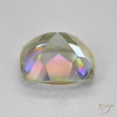 Quartz mystique Multicolore naturelle Coussin, 6.55 ct, VVS