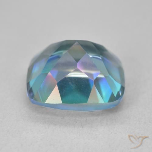 Quartz mystique Multicolore naturelle Coussin, 6.70 ct, VVS
