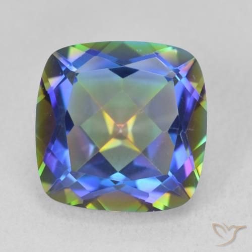 6.73ct Naturel Multicolore Quartz mystique, Coussin, VVS