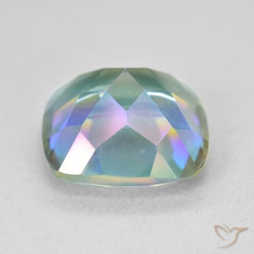 Quartz mystique Multicolore naturelle Coussin, 6.73 ct, VVS