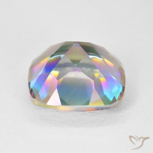 Quartz mystique Multicolore naturelle Coussin, 6.91 ct, VVS