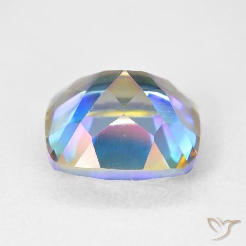 Quartz mystique Multicolore naturelle Coussin, 6.85 ct, VVS