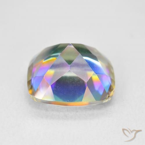 Quartz mystique Multicolore naturelle Coussin, 6.64 ct, VVS