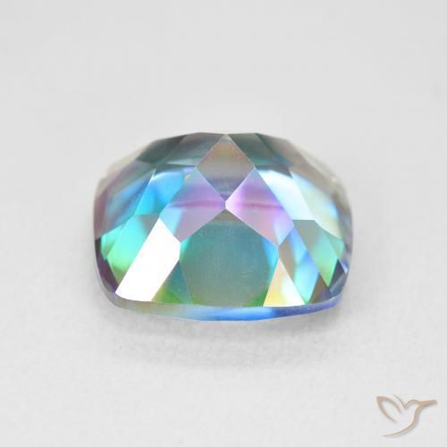 Quartz mystique Multicolore naturelle Coussin, 6.98 ct, VVS