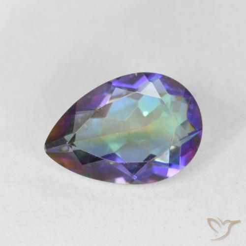 1.78ct Naturel Multicolore Quartz mystique, En forme de poire, VS