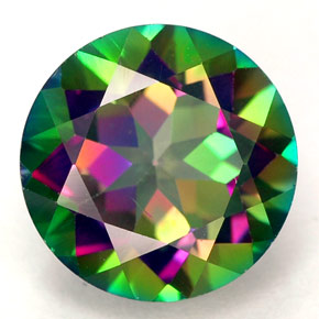 Topaze mystique multicolore naturelle coupe roude, 4,20 ct, VVS