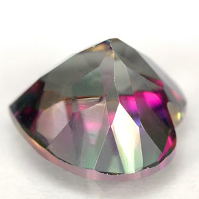 Topaze mystique multicolore naturelle forme de coeur, 4,56 ct, VVS