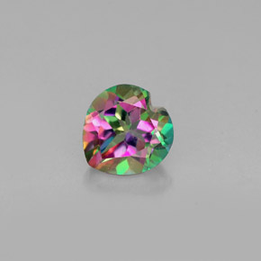 Topaze mystique multicolore naturelle forme de coeur, 1,03 ct, VVS