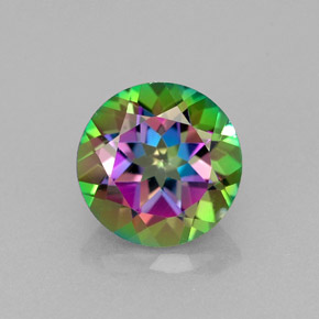 Topaze mystique multicolore naturelle coupe roude, 2,34 ct, VVS