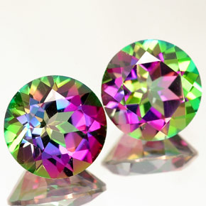 Achetez naturel ct multicolore topaze mystique gems, coupe roude, en provenance brésil chez gemselect. en stock, livraison internationale!