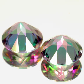 Achetez naturel ct multicolore topaze mystique gems, coupe roude, en provenance brésil chez gemselect. en stock, livraison internationale!