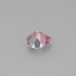 Topaze mystique multicolore naturelle forme de coeur, 0,96 ct, VVS-VS