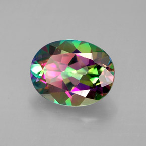 Topaze mystique multicolore naturelle coupe ovale, 2,12 ct, VVS-VS