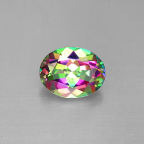 Topaze mystique multicolore naturelle coupe ovale, 2,11 ct, VVS-VS