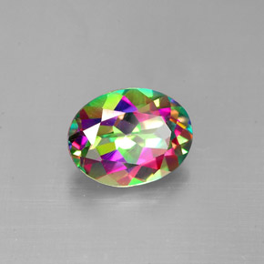 Topaze mystique multicolore naturelle coupe ovale, 2,11 ct, VVS-VS