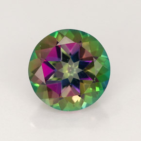 Topaze mystique multicolore naturelle coupe roude, 2,53 ct, VVS-VS