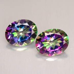 Achetez naturel ct multicolore topaze mystique gems, coupe ovale, en provenance brésil chez gemselect. en stock, livraison internationale!