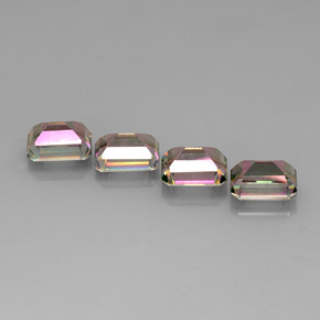 Achetez naturel ct multicolore topaze mystique gems, taille émeraude, en provenance brésil chez gemselect. en stock, livraison internationale!