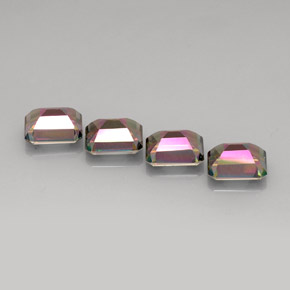 Achetez naturel ct multicolore topaze mystique gems, taille émeraude, en provenance brésil chez gemselect. en stock, livraison internationale!