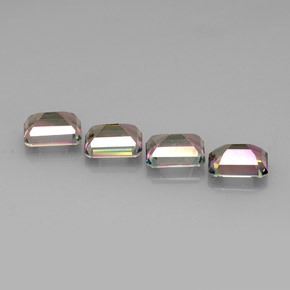 Achetez naturel ct multicolore topaze mystique gems, taille émeraude, en provenance brésil chez gemselect. en stock, livraison internationale!