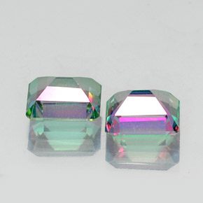 Achetez naturel ct multicolore topaze mystique gems, taille émeraude, en provenance brésil chez gemselect. en stock, livraison internationale!