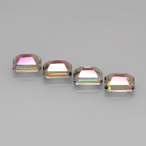 Achetez naturel ct multicolore topaze mystique gems, taille émeraude, en provenance brésil chez gemselect. en stock, livraison internationale!