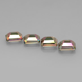 Achetez naturel ct multicolore topaze mystique gems, taille émeraude, en provenance brésil chez gemselect. en stock, livraison internationale!