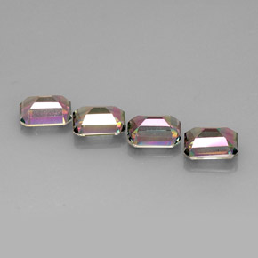 Achetez naturel ct multicolore topaze mystique gems, taille émeraude, en provenance brésil chez gemselect. en stock, livraison internationale!