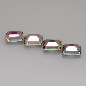 Achetez naturel ct multicolore topaze mystique gems, taille émeraude, en provenance brésil chez gemselect. en stock, livraison internationale!