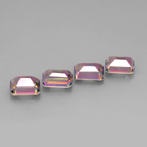 Achetez naturel ct multicolore topaze mystique gems, taille émeraude, en provenance brésil chez gemselect. en stock, livraison internationale!
