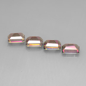 Achetez naturel ct multicolore topaze mystique gems, taille émeraude, en provenance brésil chez gemselect. en stock, livraison internationale!