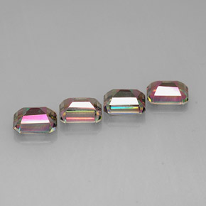 Achetez naturel ct multicolore topaze mystique gems, taille émeraude, en provenance brésil chez gemselect. en stock, livraison internationale!