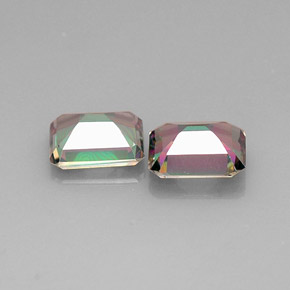 Achetez naturel ct multicolore topaze mystique gems, taille émeraude, en provenance brésil chez gemselect. en stock, livraison internationale!