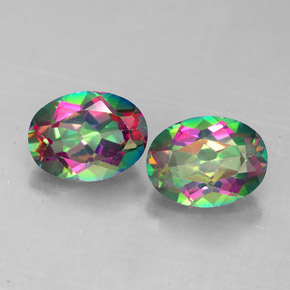 Achetez naturel ct multicolore topaze mystique gems, coupe ovale, en provenance brésil chez gemselect. en stock, livraison internationale!