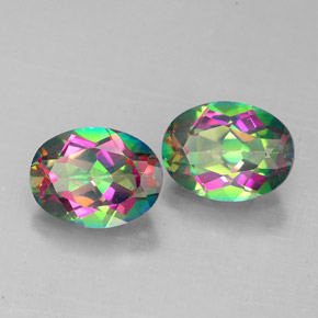Achetez naturel ct multicolore topaze mystique gems, coupe ovale, en provenance brésil chez gemselect. en stock, livraison internationale!